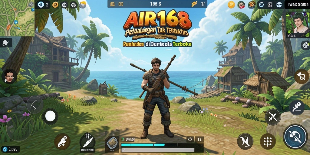 Tampilan gameplay <strong>AIR168</strong> yang menakjubkan di dunia terbuka.