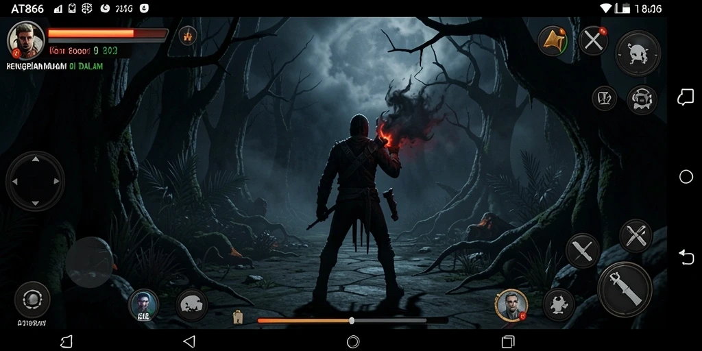 Screenshot AT866 menampilkan suasana menyeramkan saat menjelajah dunia horor.