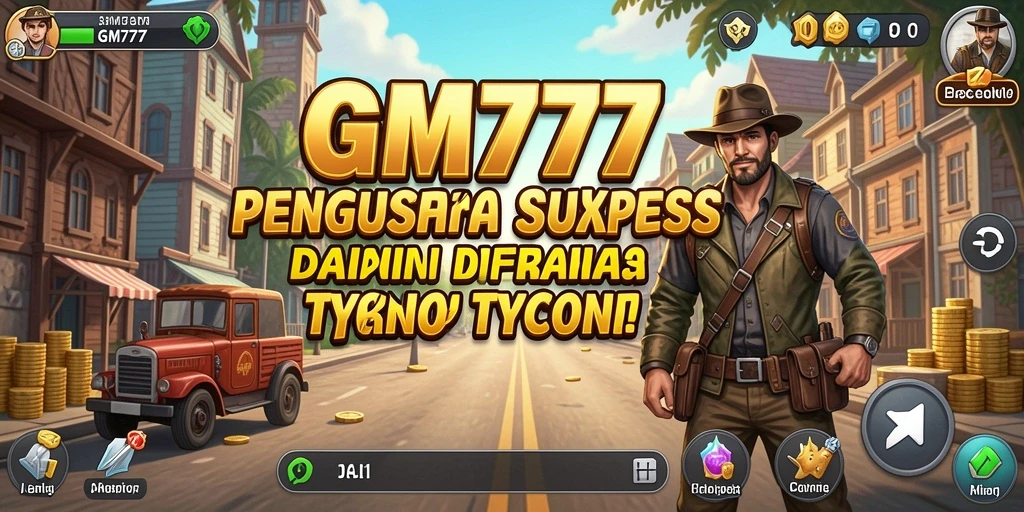 Screenshot gameplay GM777 menampilkan aksi seru dalam membangun bisnis.