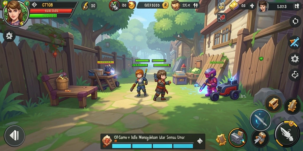 Screenshot GT108 menampilkan gameplay Idle yang menarik dan menenangkan.