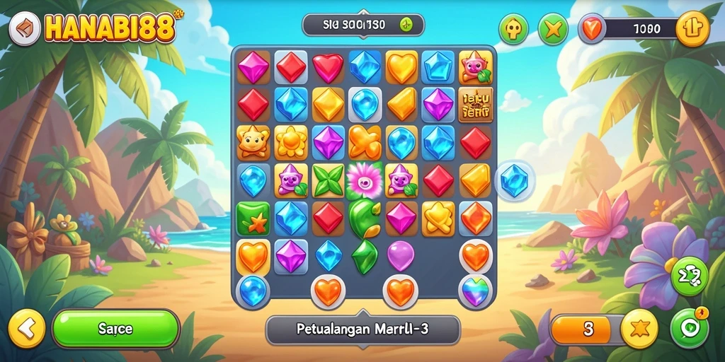 Screenshot gameplay HANABI88 yang menarik dan penuh warna.