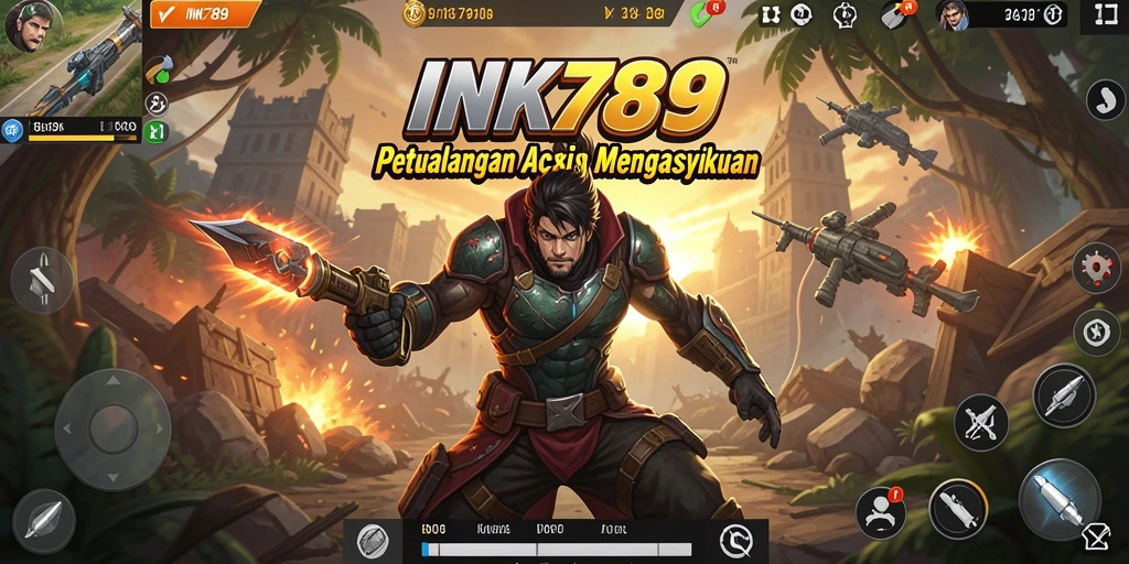 Tangkapan layar utama INK789 menampilkan aksi pertempuran yang seru dan mendebarkan.
