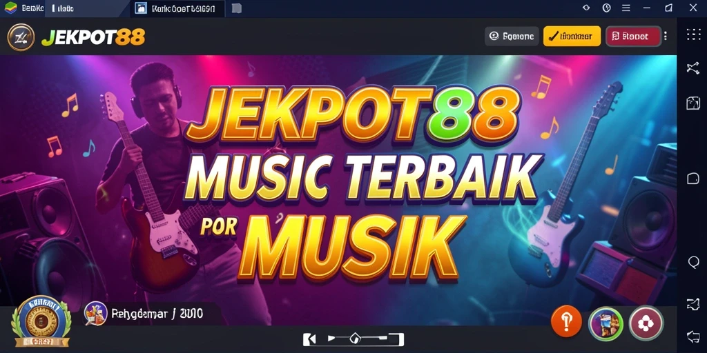 Tampilan gameplay menarik dari JEKPOT88 dengan irama dan warna-warna cerah.