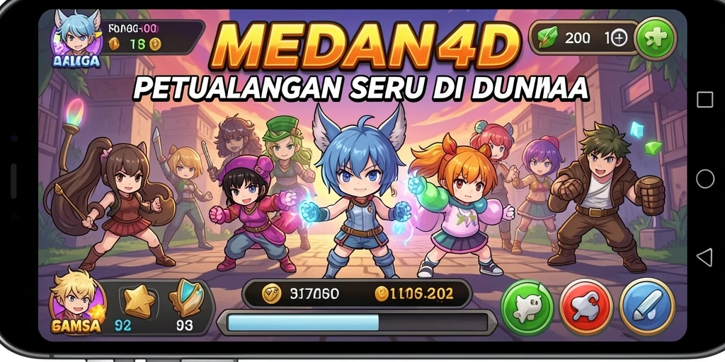 Tampilan menarik dari MEDAN4D yang menunjukkan aksi gameplay Anime.