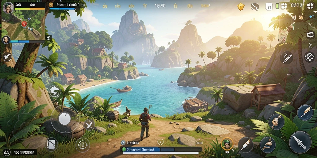 Gameplay T6 menunjukkan interaksi dalam dunia terbuka yang luas.
