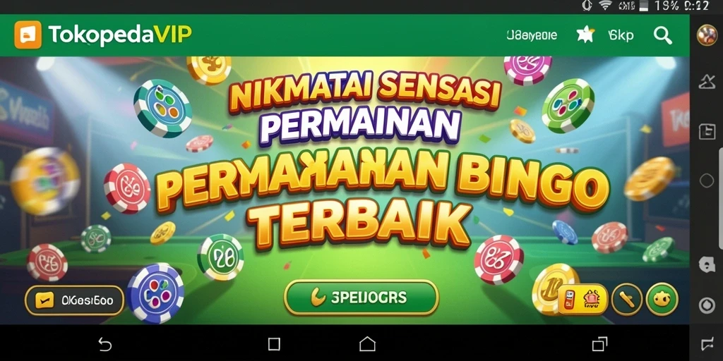 Screenshot gameplay TOKOPEDIAVIP menunjukkan aksi seru permainan Bingo.